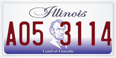 IL license plate A053114
