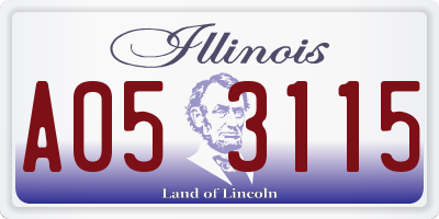IL license plate A053115