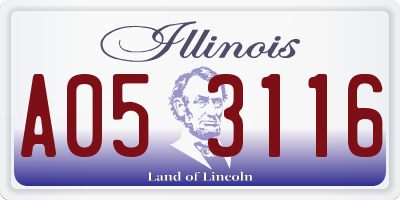 IL license plate A053116