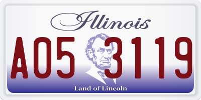 IL license plate A053119