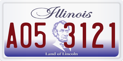 IL license plate A053121