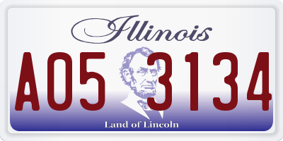 IL license plate A053134