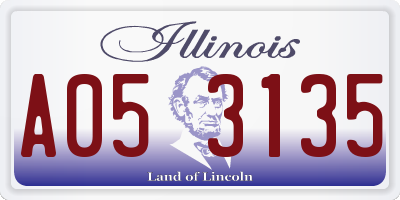 IL license plate A053135