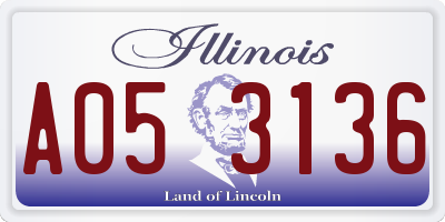 IL license plate A053136