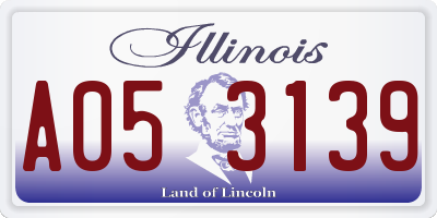 IL license plate A053139