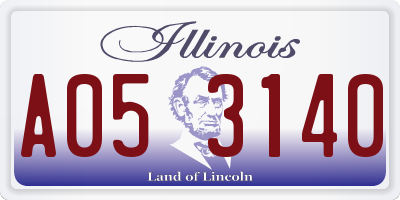 IL license plate A053140
