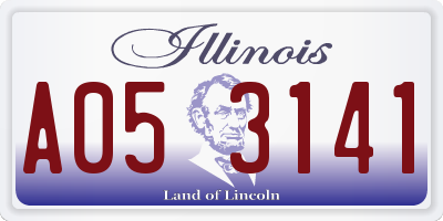 IL license plate A053141