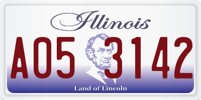 IL license plate A053142
