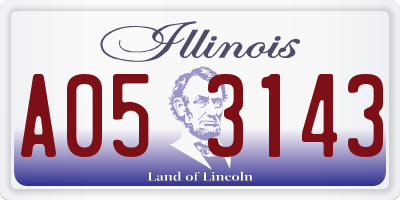 IL license plate A053143