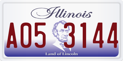 IL license plate A053144