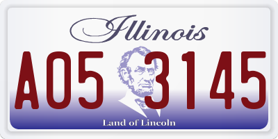 IL license plate A053145