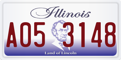 IL license plate A053148