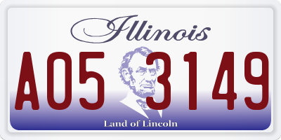 IL license plate A053149