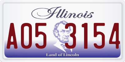 IL license plate A053154