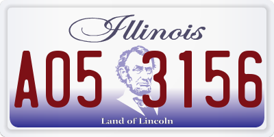 IL license plate A053156
