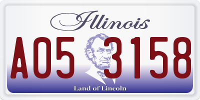IL license plate A053158