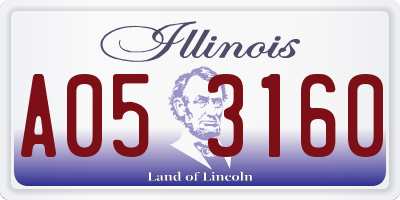 IL license plate A053160