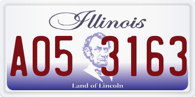 IL license plate A053163