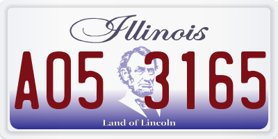 IL license plate A053165
