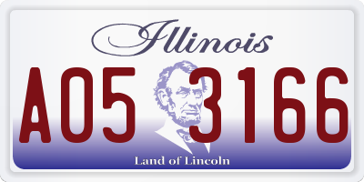 IL license plate A053166