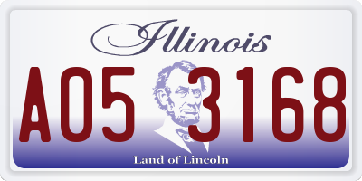 IL license plate A053168