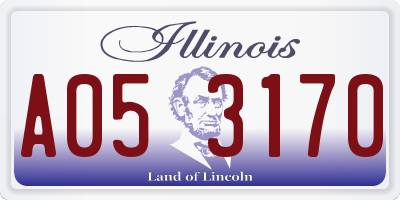 IL license plate A053170