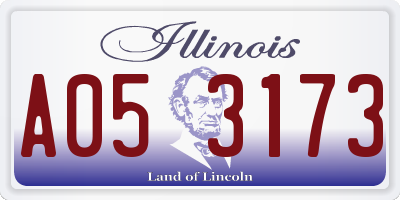 IL license plate A053173