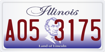 IL license plate A053175