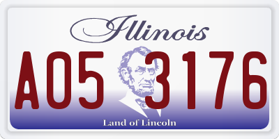 IL license plate A053176