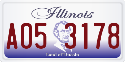 IL license plate A053178