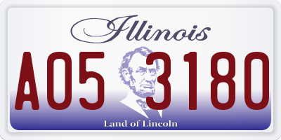IL license plate A053180