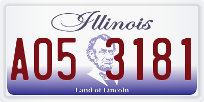 IL license plate A053181