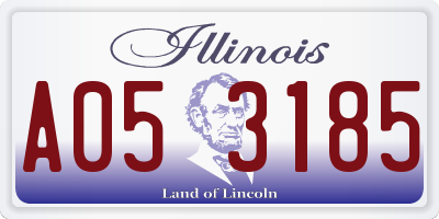 IL license plate A053185