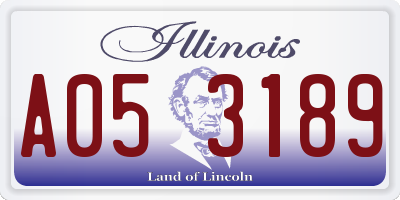 IL license plate A053189