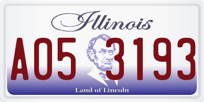 IL license plate A053193