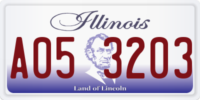 IL license plate A053203