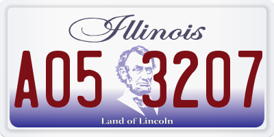IL license plate A053207