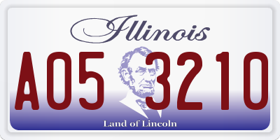 IL license plate A053210
