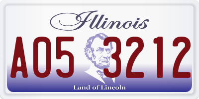 IL license plate A053212