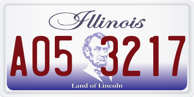 IL license plate A053217