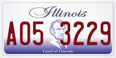 IL license plate A053229