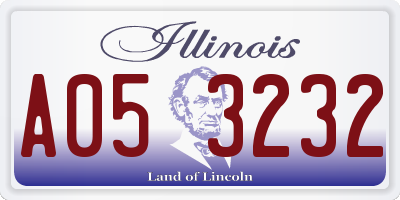 IL license plate A053232