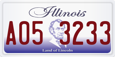IL license plate A053233