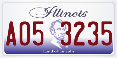 IL license plate A053235