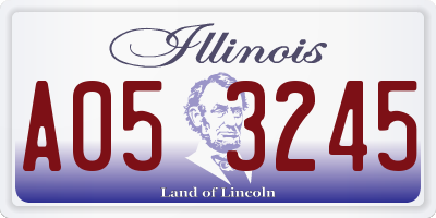 IL license plate A053245