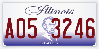 IL license plate A053246