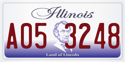 IL license plate A053248