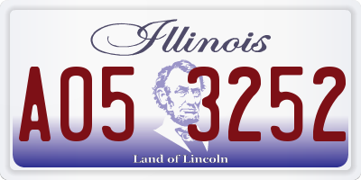 IL license plate A053252