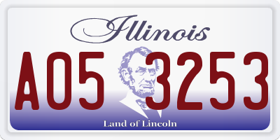 IL license plate A053253