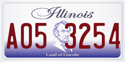 IL license plate A053254